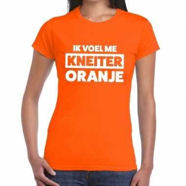 Ik voel me kneiter oranje koningsdag t shirt dames