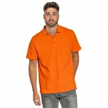 Oranje poloshirt volwassenen