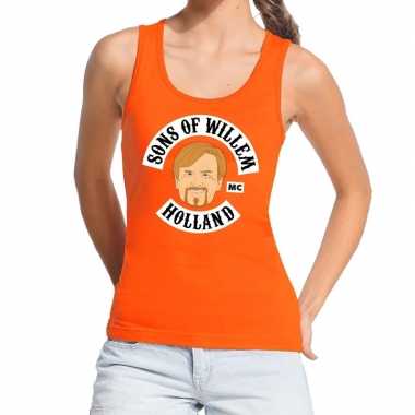 Oranje sons of willem tanktop / mouwloos shirt dames