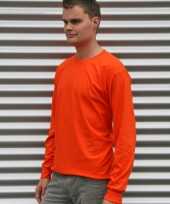 Gildan t-shirt lange mouwen oranje