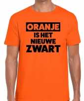 Oranje is nieuwe zwart koningsdag t-shirt heren